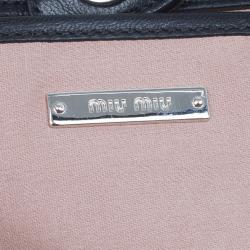 Pre Owned Miu Miu Black Cloquet Nappa Leather Bag