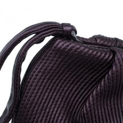 Pre Owned Miu Miu Metallic Eggplant Leather Clutch