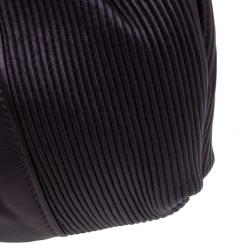 Pre Owned Miu Miu Metallic Eggplant Leather Clutch
