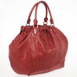 Pre Owned Miu Miu Red Napa Satchel