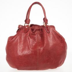 Pre Owned Miu Miu Red Napa Satchel