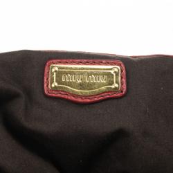 Pre Owned Miu Miu Red Napa Satchel