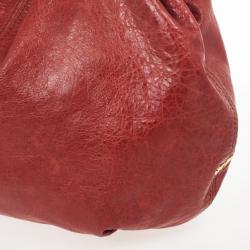 Pre Owned Miu Miu Red Napa Satchel