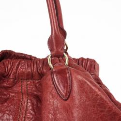 Pre Owned Miu Miu Red Napa Satchel