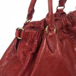 Pre Owned Miu Miu Red Napa Satchel