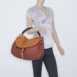 Pre Owned Miu Miu Brown Nappa Leather Hobo Bag