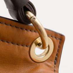 Pre Owned Miu Miu Brown Nappa Leather Hobo Bag