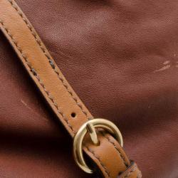 Pre Owned Miu Miu Brown Nappa Leather Hobo Bag