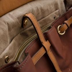 Pre Owned Miu Miu Brown Nappa Leather Hobo Bag