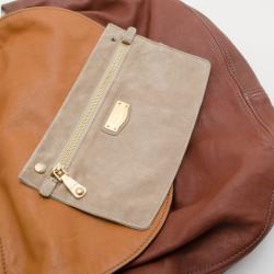 Pre Owned Miu Miu Brown Nappa Leather Hobo Bag