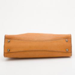 Pre Owned Miu Miu Textured Leather East West Tote 