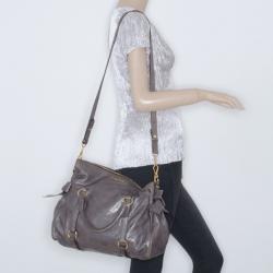 MIU MIU ◆Shoulder Bag / Leather / YLW / Plain Color // 2WAY VITELLO LUX