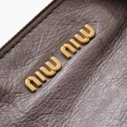 Pre Owned Miu Miu Vitello Lux Large Bow Bag