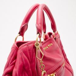 مملوكة مسبقًا Miu Miu Hot Pink Quilted Convertible Tote