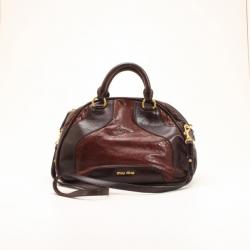 Pre Owned Miu Miu Shine Colour Bowler Bag