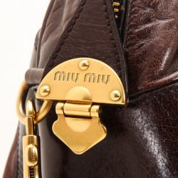 Pre Owned Miu Miu Shine Colour Bowler Bag