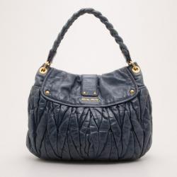مملوكة مسبقًا Miu Miu Blue Leather Coffer Bag