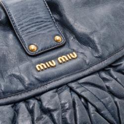 مملوكة مسبقًا Miu Miu Blue Leather Coffer Bag
