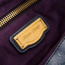 مملوكة مسبقًا Miu Miu Blue Leather Coffer Bag