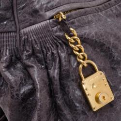 مملوكة مسبقًا Miu Miu Lily Distressed Black Leather Bag 