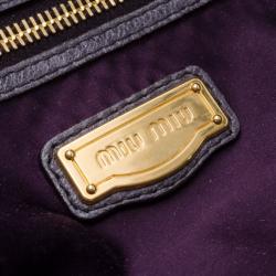 مملوكة مسبقًا Miu Miu Lily Distressed Black Leather Bag 