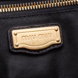 مملوكة مسبقًا Miu Miu Black Mattelasse Large Coffer Tote