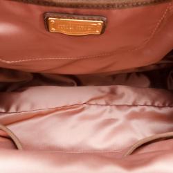 Pre Owned Miu Miu Suede Mattelasse North South Framed Top Bag 