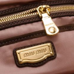 Pre Owned Miu Miu Suede Mattelasse North South Framed Top Bag 