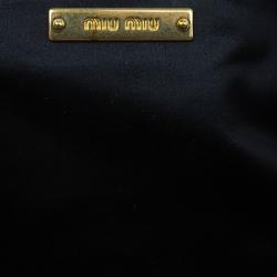 Pre Owned كلتش ميو ميو جلد ماتلاس ذهب ي