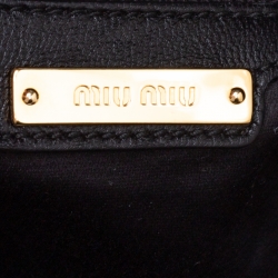 Pre Owned Miu Miu Black Matelasse Leather Tote