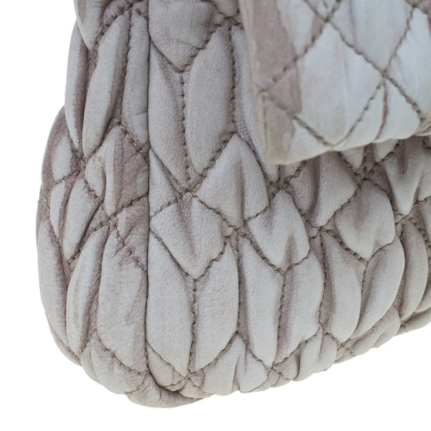 Pre Owned Miu Miu Cameo Nappa Crystal Shoulder Bag