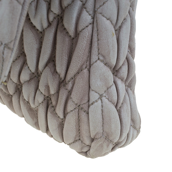 Pre Owned Miu Miu Cameo Nappa Crystal Shoulder Bag