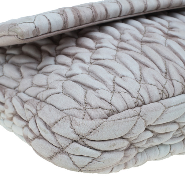 Pre Owned Miu Miu Cameo Nappa Crystal Shoulder Bag