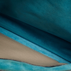 Pre Owned Miu Miu Beige/Blue Madras Leather Medium Tote