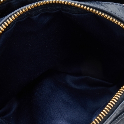 Pre Owned Miu Miu Blue Quilted Leather Camera Crossbody Bag