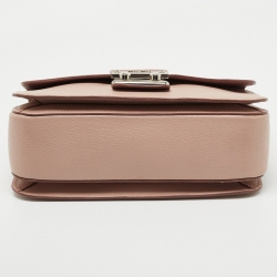 Miu Miu Pink Leather Madras Top Handle Bag