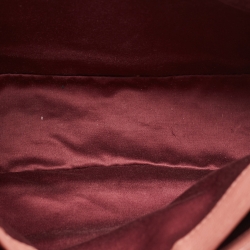 Miu Miu Pink Leather Madras Top Handle Bag