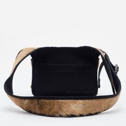 Miu Miu Brown/Black Calfhair Belt Bag