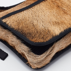 Miu Miu Brown/Black Calfhair Belt Bag