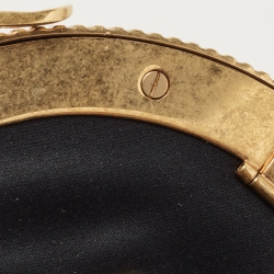 Pre Owned حقيبة كلتش ميو ميو سلسلة مبطنة قطيفة أسود