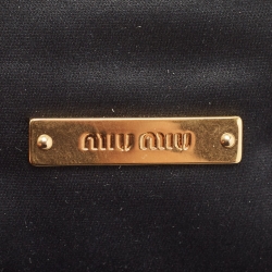 Pre Owned حقيبة كلتش ميو ميو سلسلة مبطنة قطيفة أسود