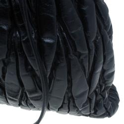 Pre Owned حقيبة ميو ميو س وداء ماتيلاس كبيرة للتسوق