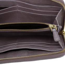 Pre Owned Miu Miu Pink Matelasse Zip-Around Wallet