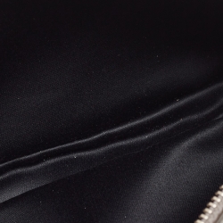 Pre Owned Miu Miu Metallic Grey Matelassé Leather Double Zip Crossbody Bag