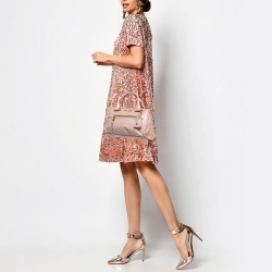 Miu Miu Light Pink Vitello Shine Leather Bauletto Satchel