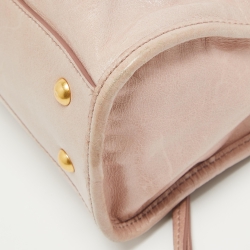Miu Miu Light Pink Vitello Shine Leather Bauletto Satchel