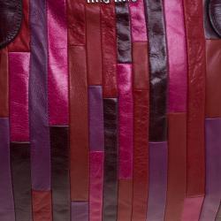 Miu Miu Multicolor Patchwork Leather Satchel