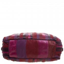 Miu Miu Multicolor Patchwork Leather Satchel