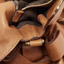 Pre Owned Miu Miu Brown Leather Side Bow Bag