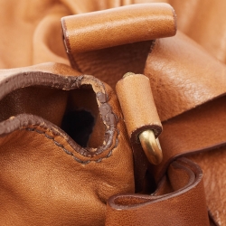 Pre Owned Miu Miu Brown Leather Side Bow Bag